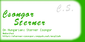 csongor sterner business card